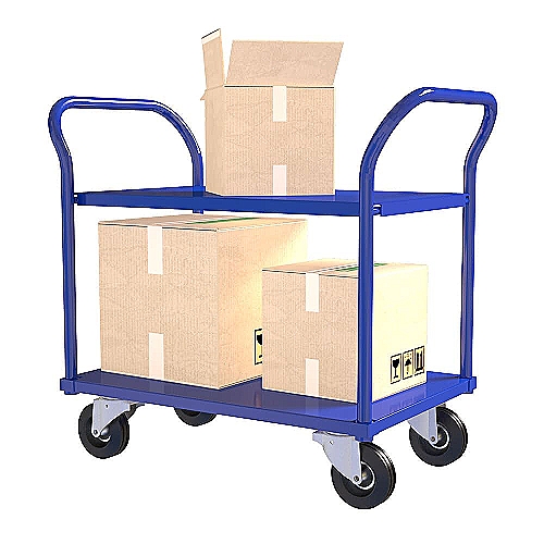 Open trolley with two shelves