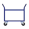 Open trolley with two shelves | K-TEK.FR